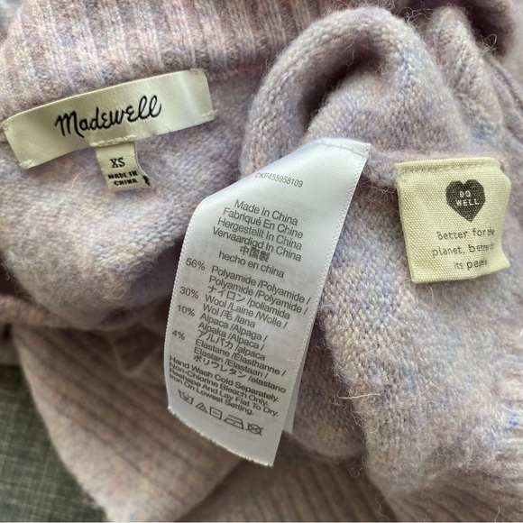 Madewell Lilac Payton Pullover Sweater in Coziest Yarn #AD041 - Picture 10 of 10